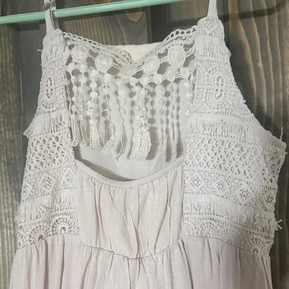 Charming Cream Ruffle Kids Dress - Picture 6 of 8